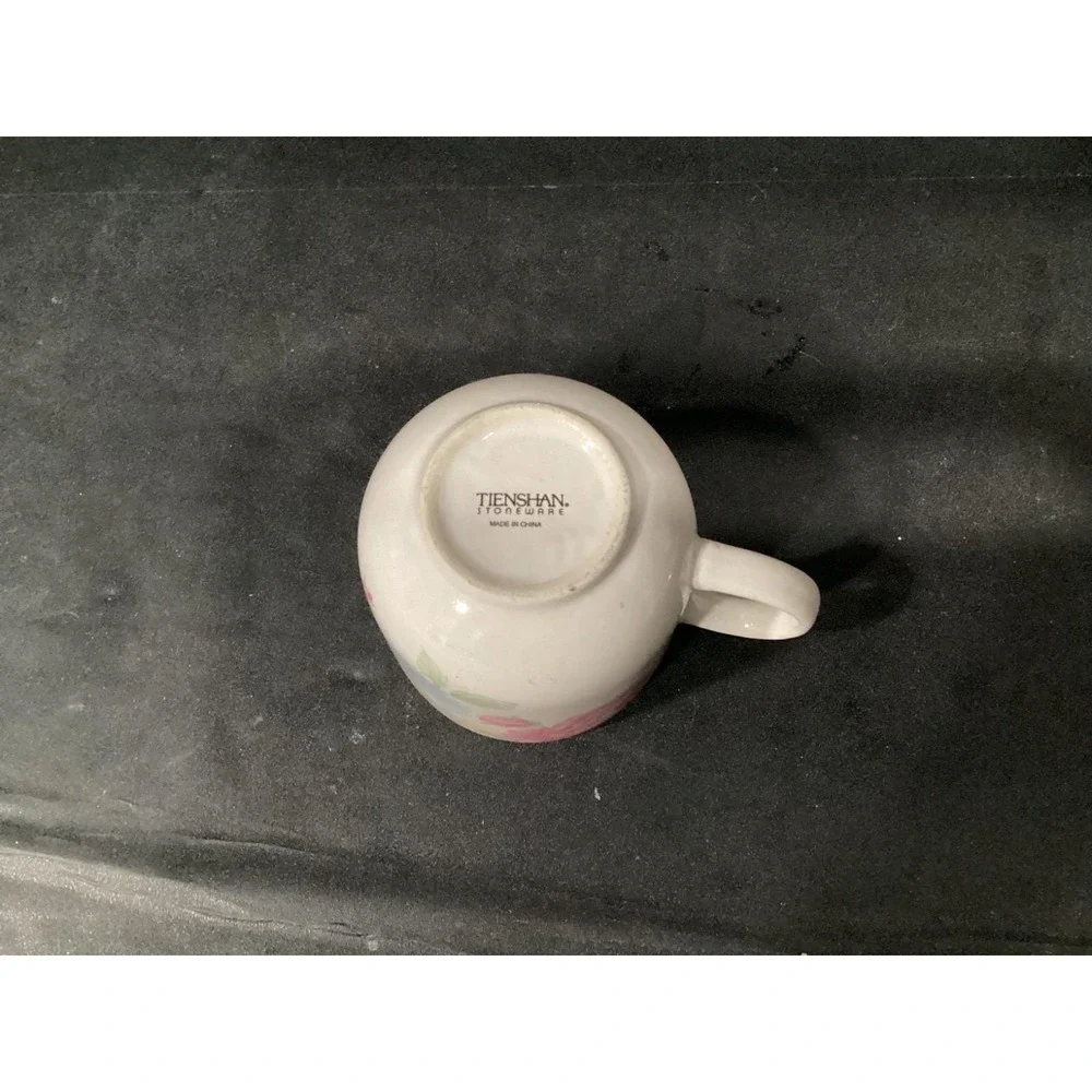 Tienshan Stoneware Floral Tea‎ Coffee Cups Set Of 2